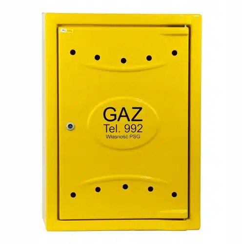 Szafka gazowa 600x800x250 żółta