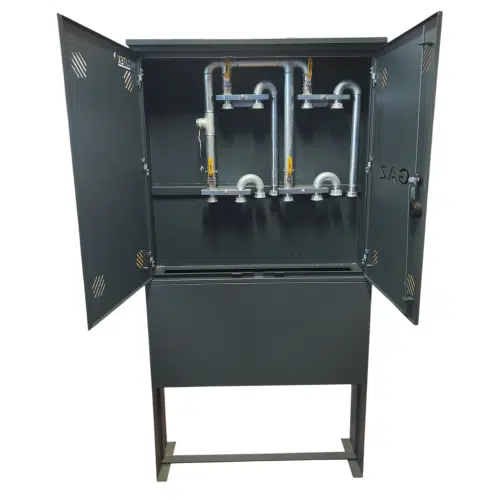 Szafka 4-G aluminiowa z monozłączami i postumentem