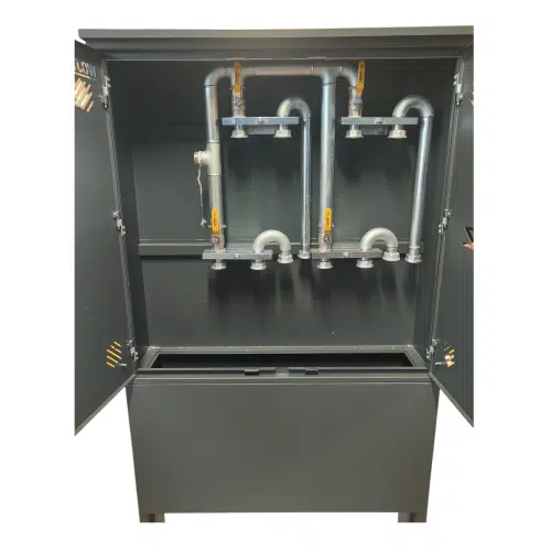 Szafka 4-G aluminiowa z monozłączami i postumentem